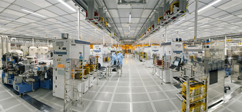 ST Microelectronics manufacturing facility electronic part production